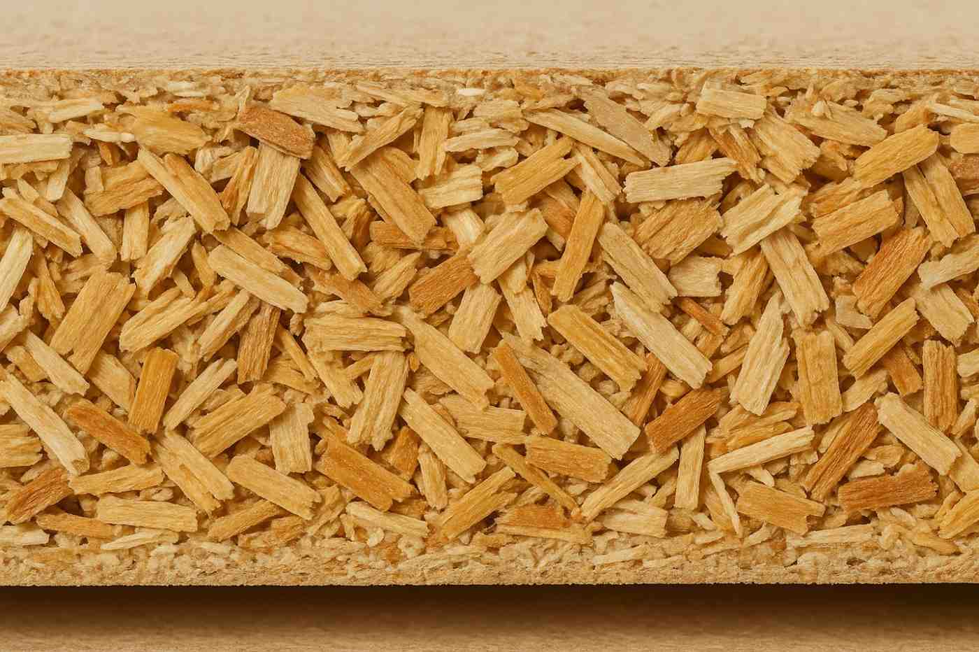 Particle board texture and composition details relevant to Bangalore interior applications