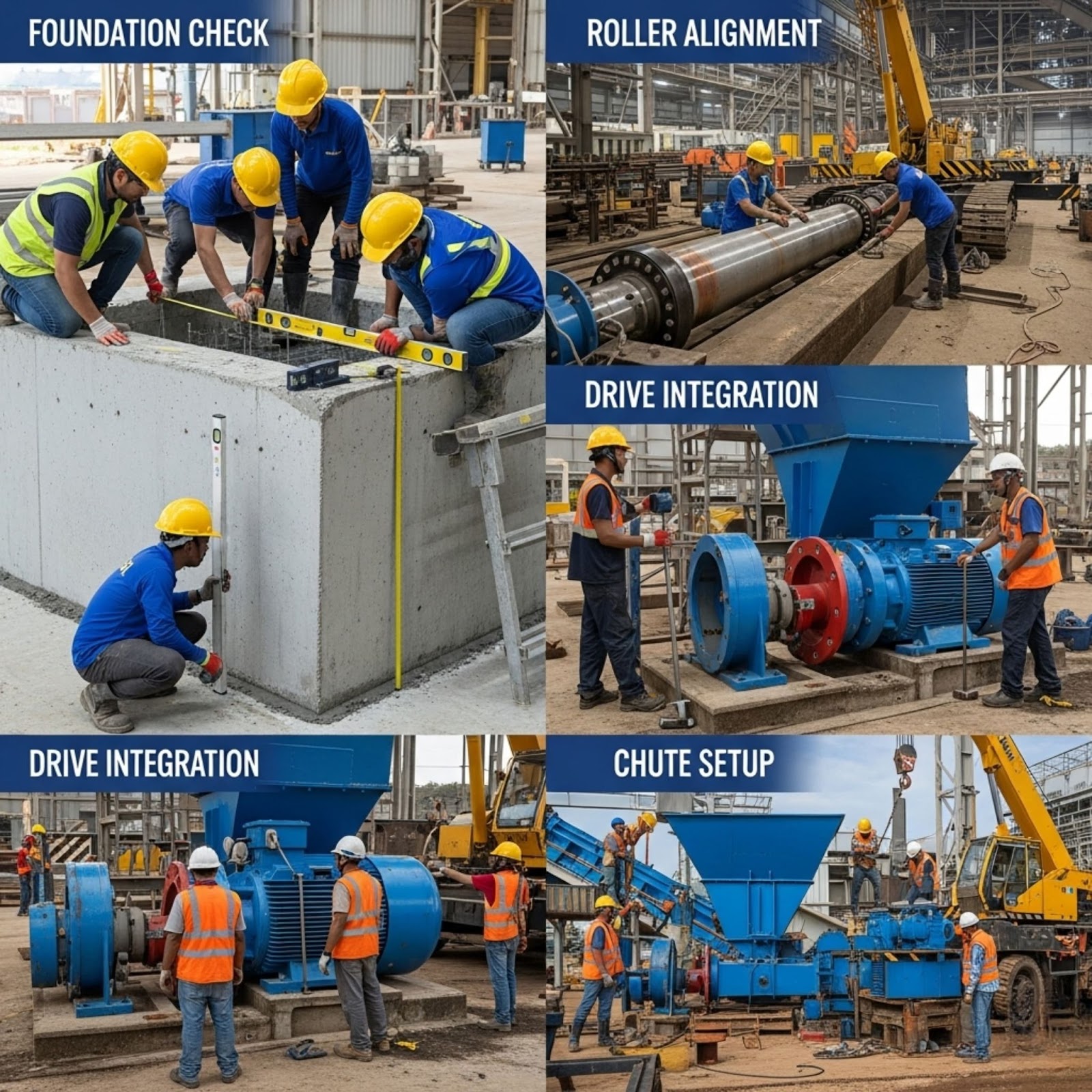 Steps Involved In The Installation of Sugar Mill Toothed Roller Pressure Feeders 