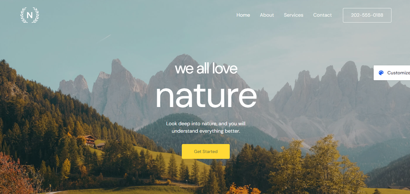 Love Nature blog design template