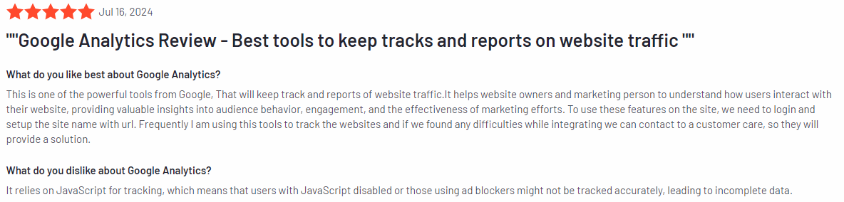 Google Analytics review