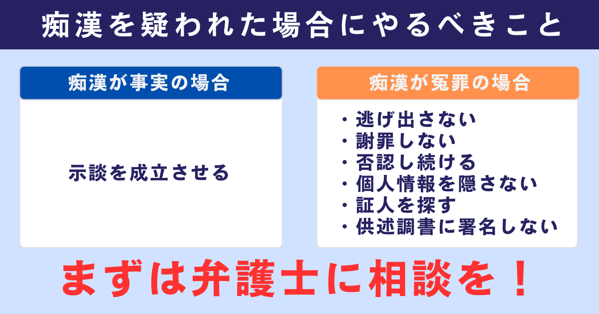 痴漢を疑われた場合にやるべきこと