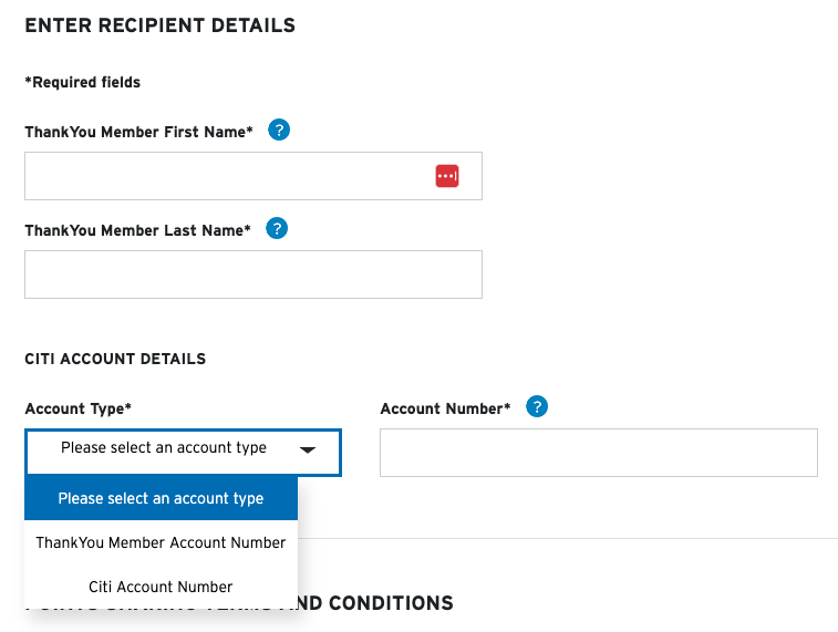 sharing points on citi