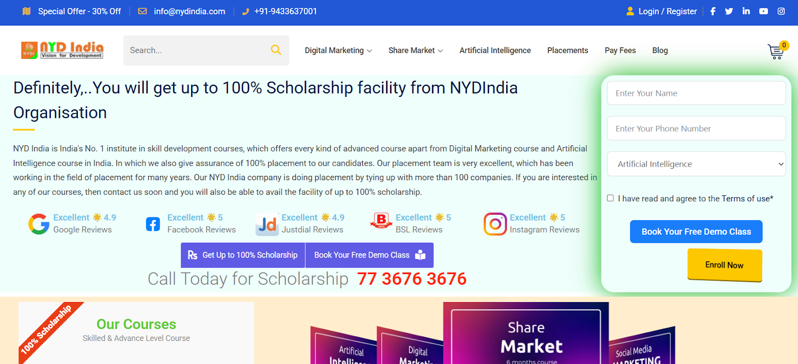 NYD India provides the worst digital marketing course in Kolkata