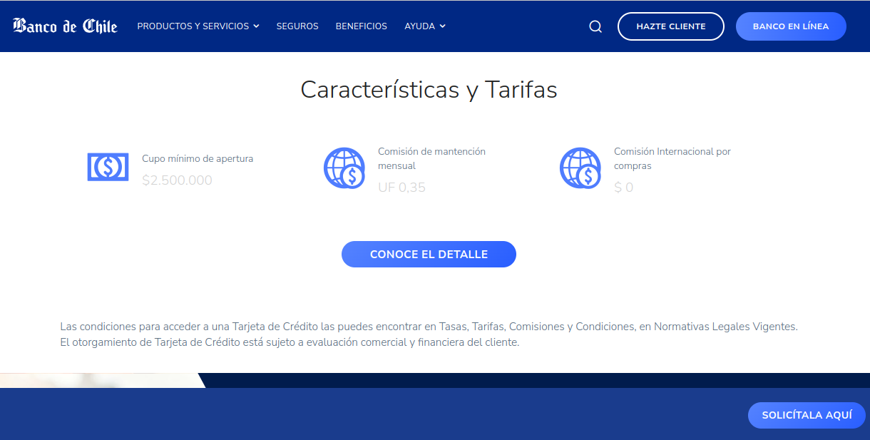 Descubre los beneficios de las tarjetas de crédito del Banco de Chile