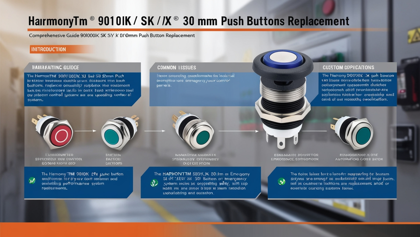 HarmonyTM 9001K/SK/KX 30 mm Push Buttons Replacement
