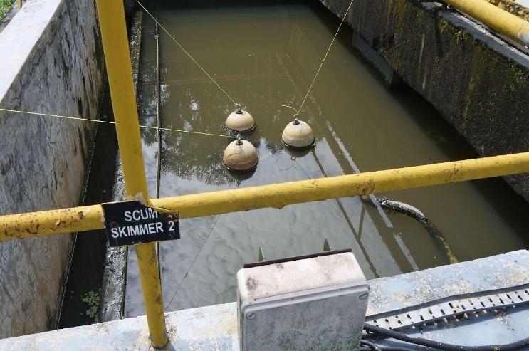 A yellow railing with white balls in water

Description automatically generated with medium confidence