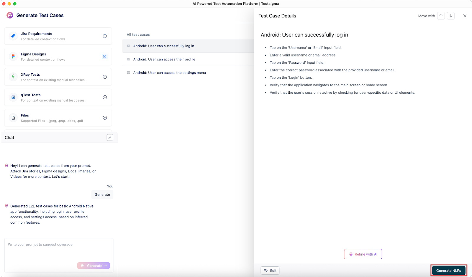 Testsigma for mobile browser testing