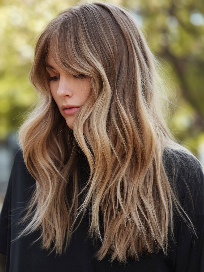 22. Dark Honey Blonde Lob