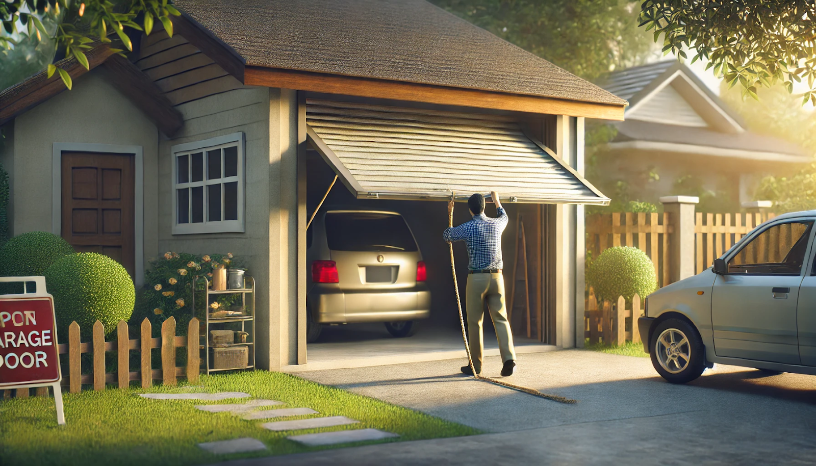 open garage door manually from outside