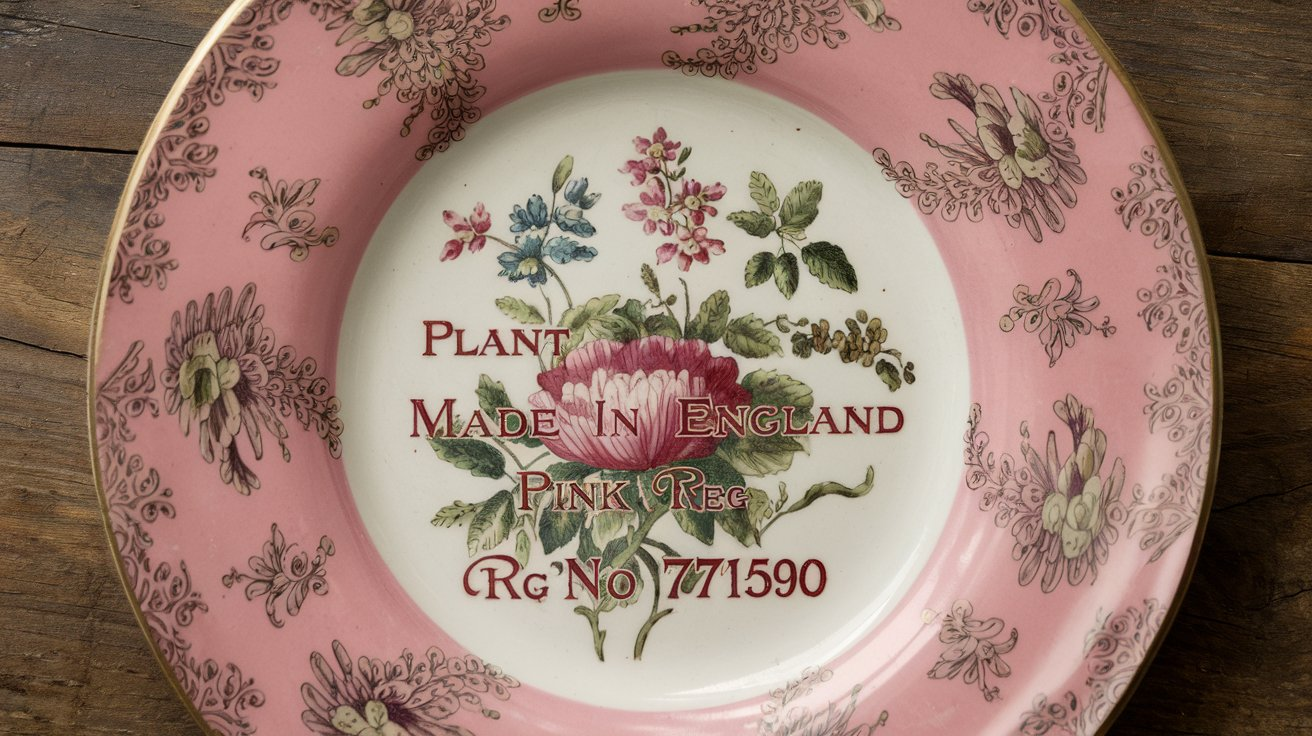 Plant Tuscan China Made in England Pink Reg No 771590