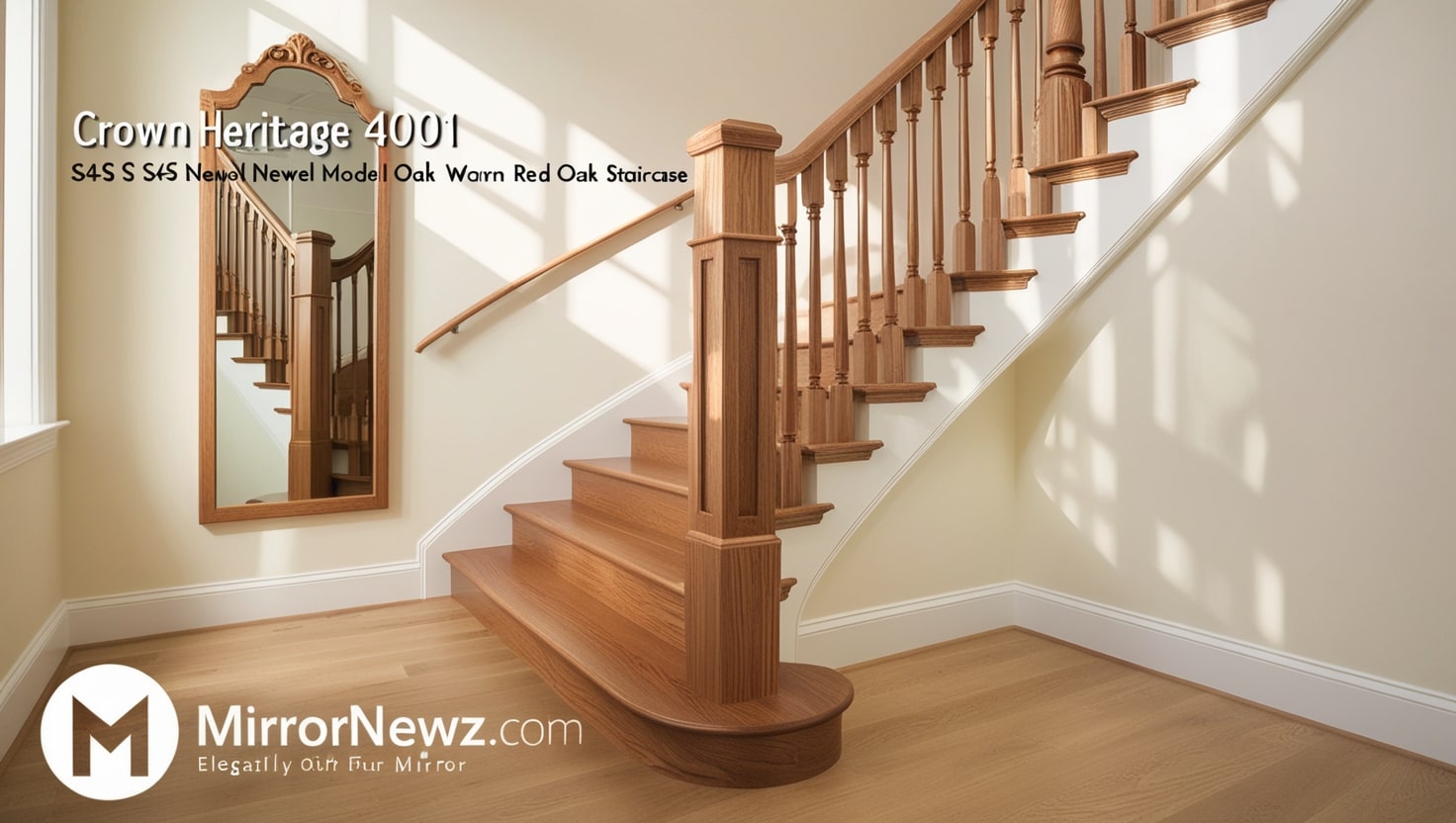 Crown Heritage Model 4001 S4S Newel Plain 96'' Red Oak