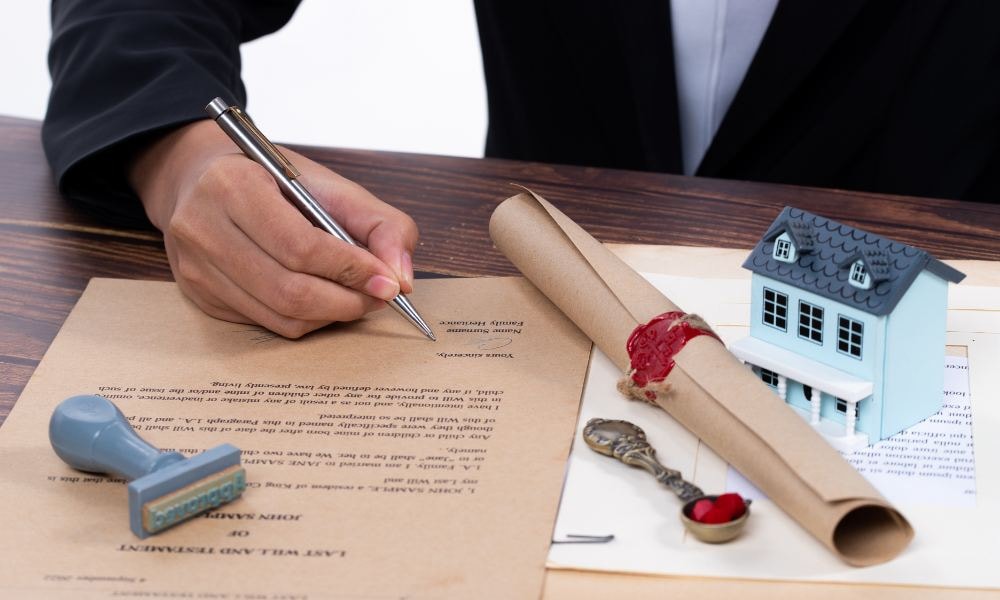 Last will for real estate property