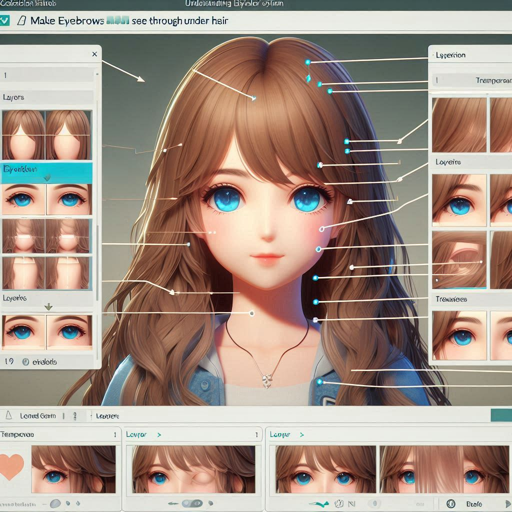 How to Make Eyebrows See Through Under Hair Vroid