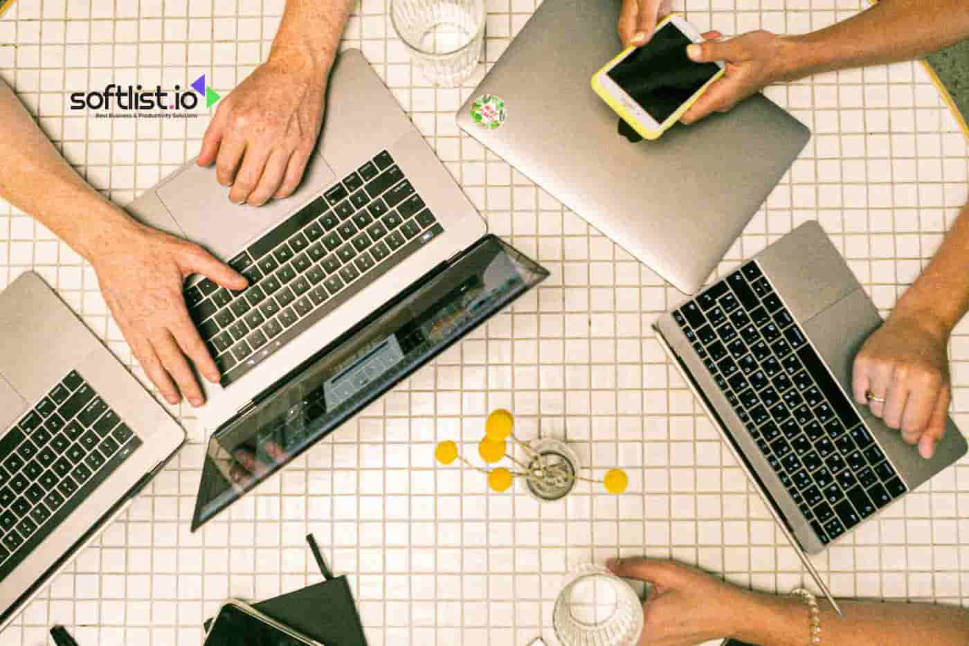 laptops on a table