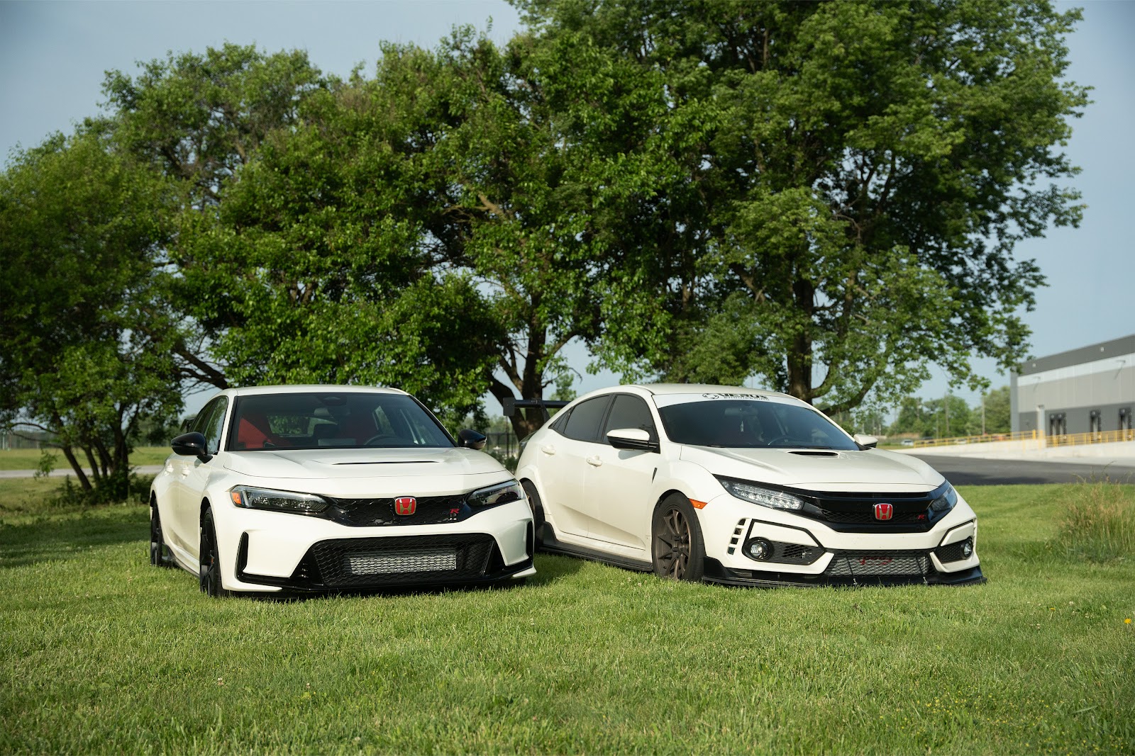 FL5 Honda Civic Type R (left) next to its predecessor, the FK8