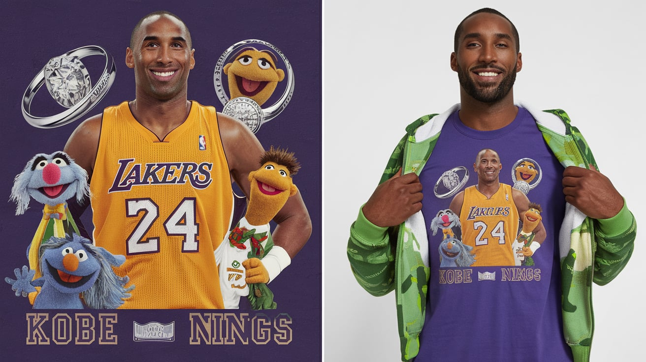 5 Rings Nike Tee Kobe Muppets