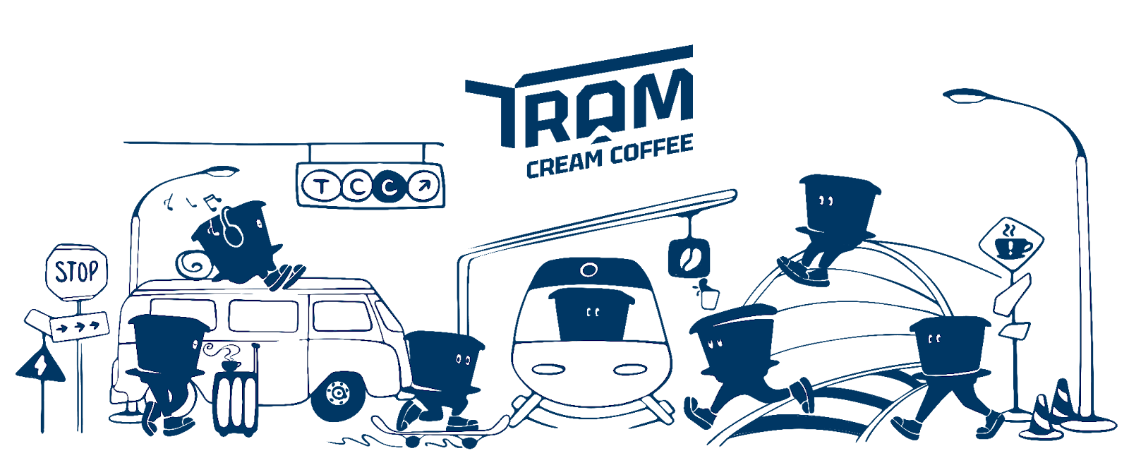 Image from the Tram Cream Coffee: A Journey in Branding & Packaging Designarticle on Abduzeedo