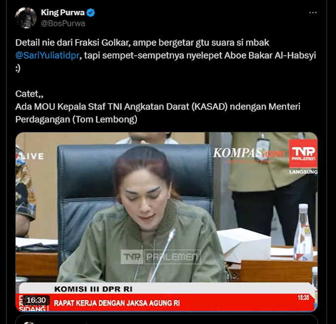 [BREAKING NEWS] TERKUAK! Ternyata Ada MOU Kepala Staf TNI Angkatan Darat (KSAD) dengan Menteri Perdagangan (Tom Lembong)