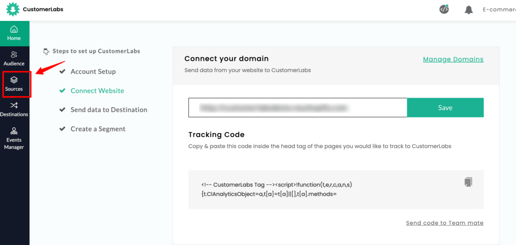 CustomerLabs CDP dashboard 