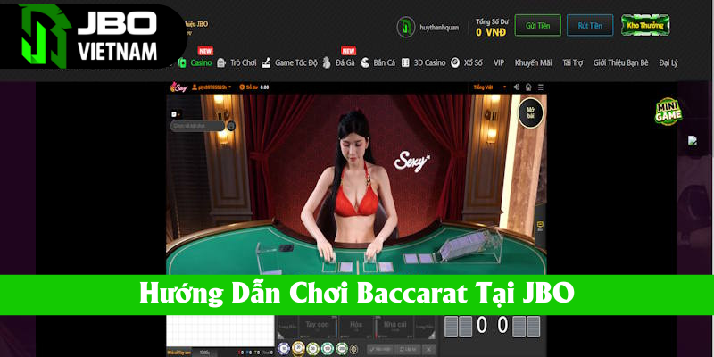JBO hướng dẫn thành viên tham gia Baccarat