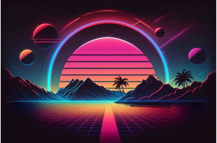 Graphic Design Trends 2025 - retro-futurism