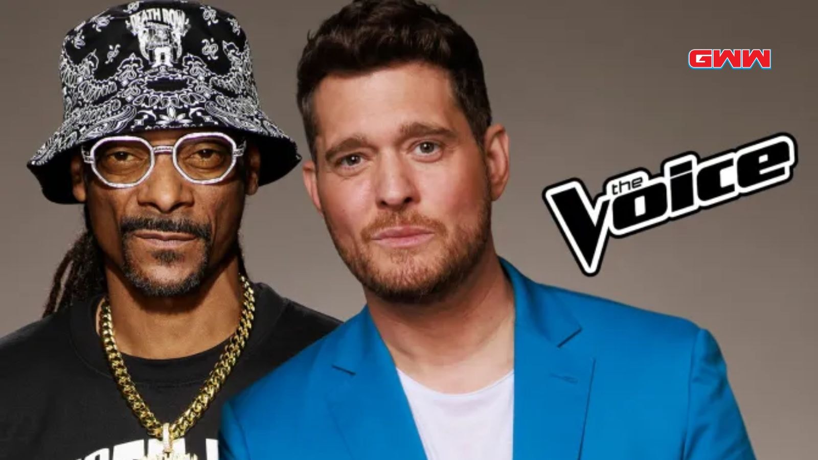 Snoop Dogg and Michael Bublé promotional photo for The Voice Season 26