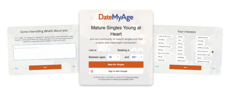 registration process on datemyage