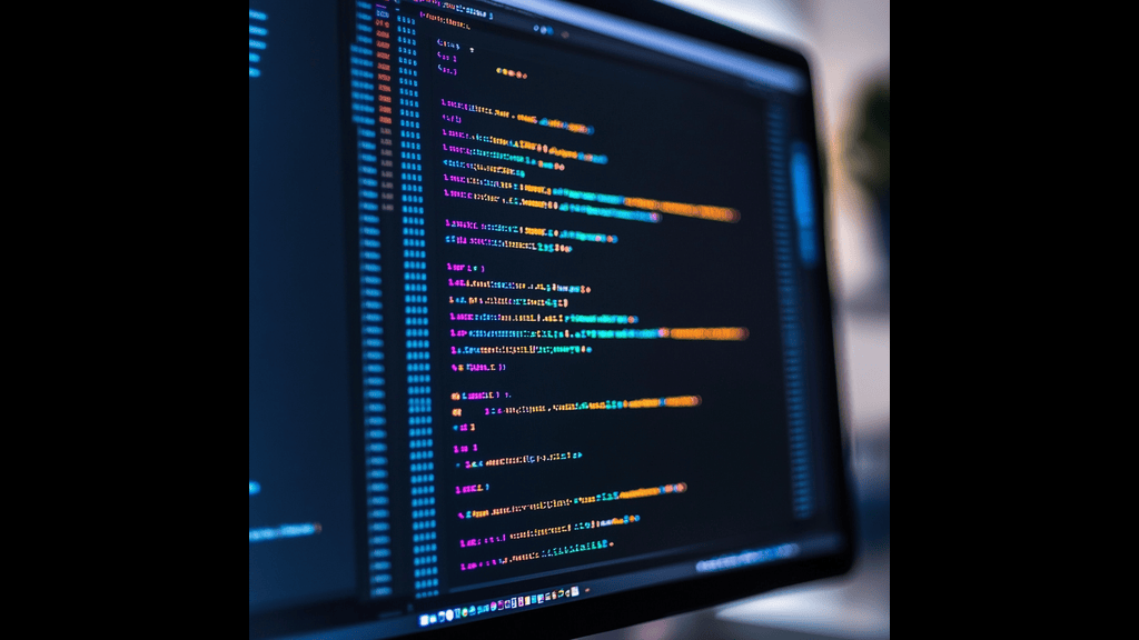 Lines of code on a computer screen (Meta)