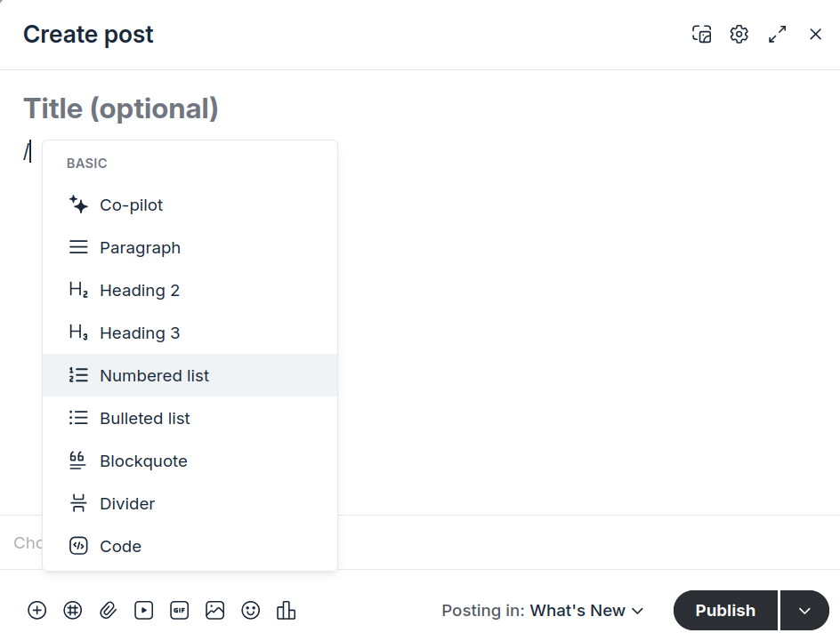 Circle post editor and formating tools
