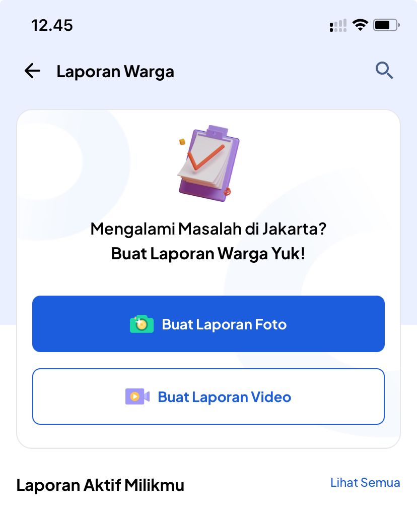 Fitur Laporan Warga baru di JAKI