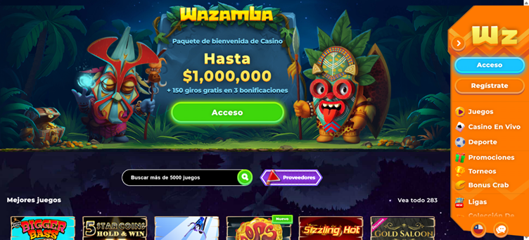 wazamba casino chile