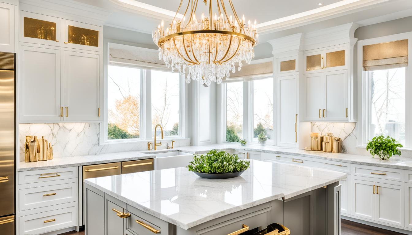 gold kitchen decor ideas