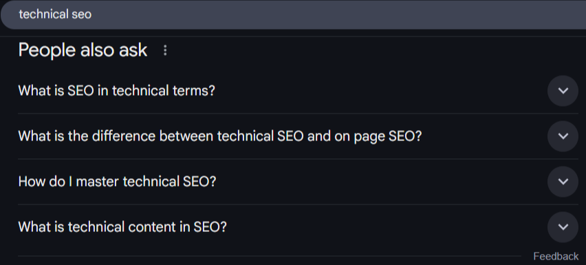 people also ask example