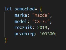 przykladowy obiekt w javascript