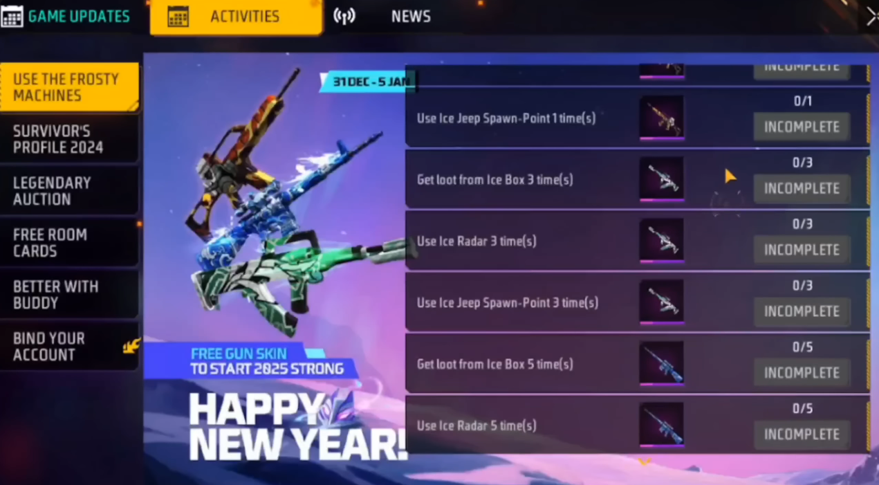 Free Fire New Year Event: How to Claim Free Groza, G36 Skins, and More!