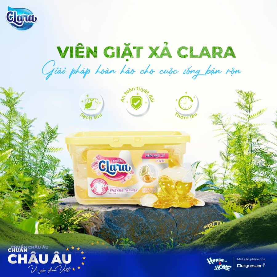 Viên giặt xả Clara - giải pháp giặt giũ hoàn hảo cho cuộc sống bận rộn