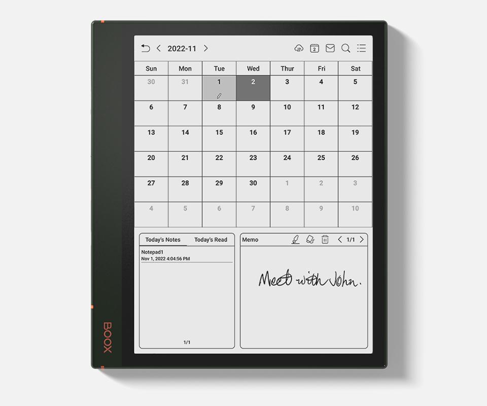 A tablet with a calendar on itDescription automatically generated