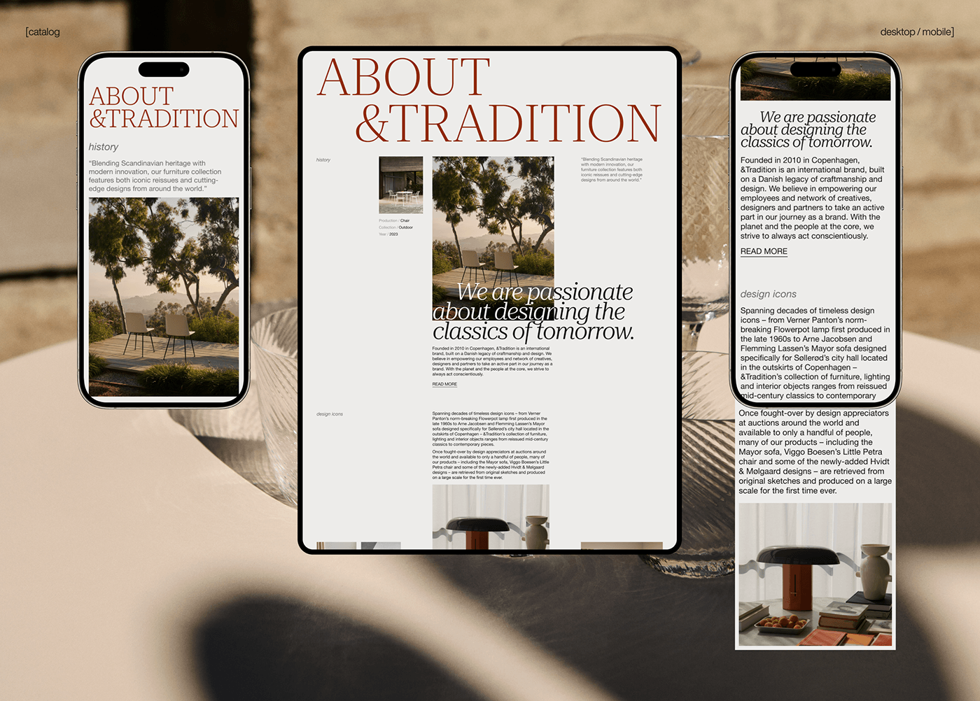 Image from the &Tradition's Branding and UI UX: Where Heritage Meets Modernity article on Abduzeedo