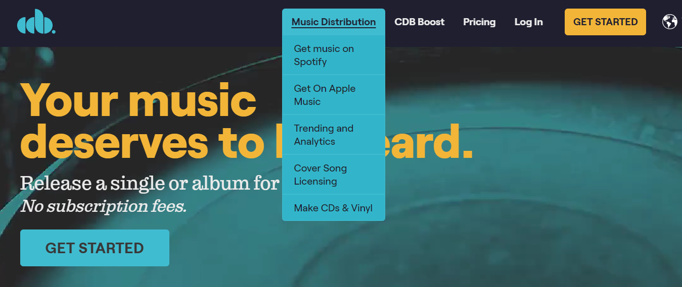 CD Baby Dashboard