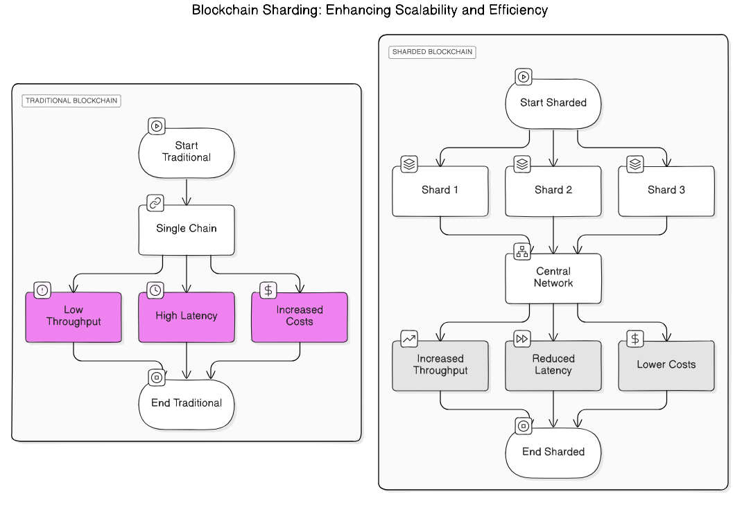 Blockchain Network Sharding Illustration