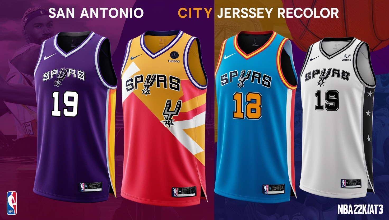 NBA 2K23 San Antonio Spurs City Jersey Recolor