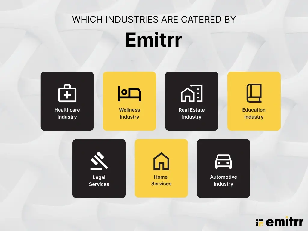 Which industries are catered by Emitrr