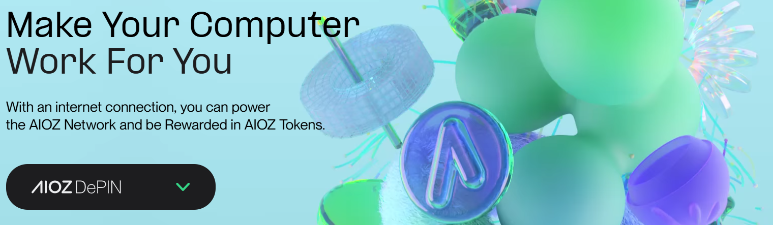 Aioz Network website interface. 