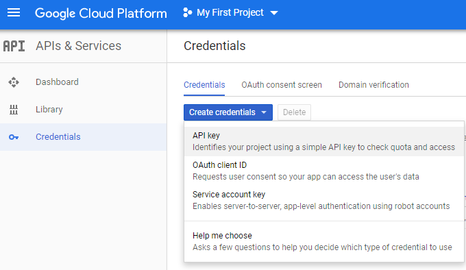 Getting a Google Cloud Subscription Key