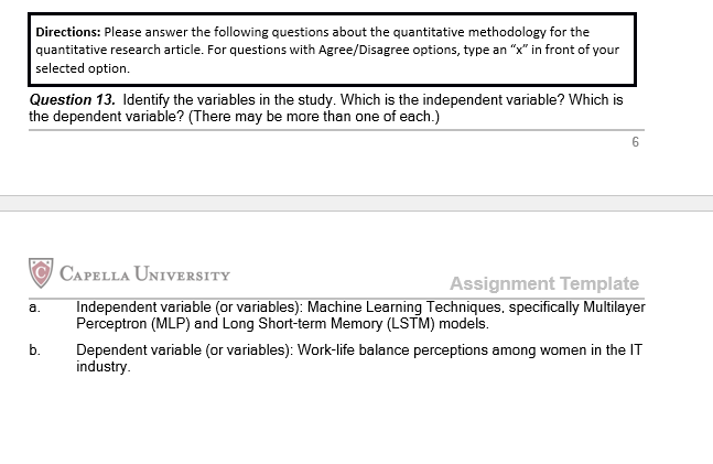 BMGT-8028 Week 8 Assignment: Evaluating Quantitative and Qualitative Research Articles