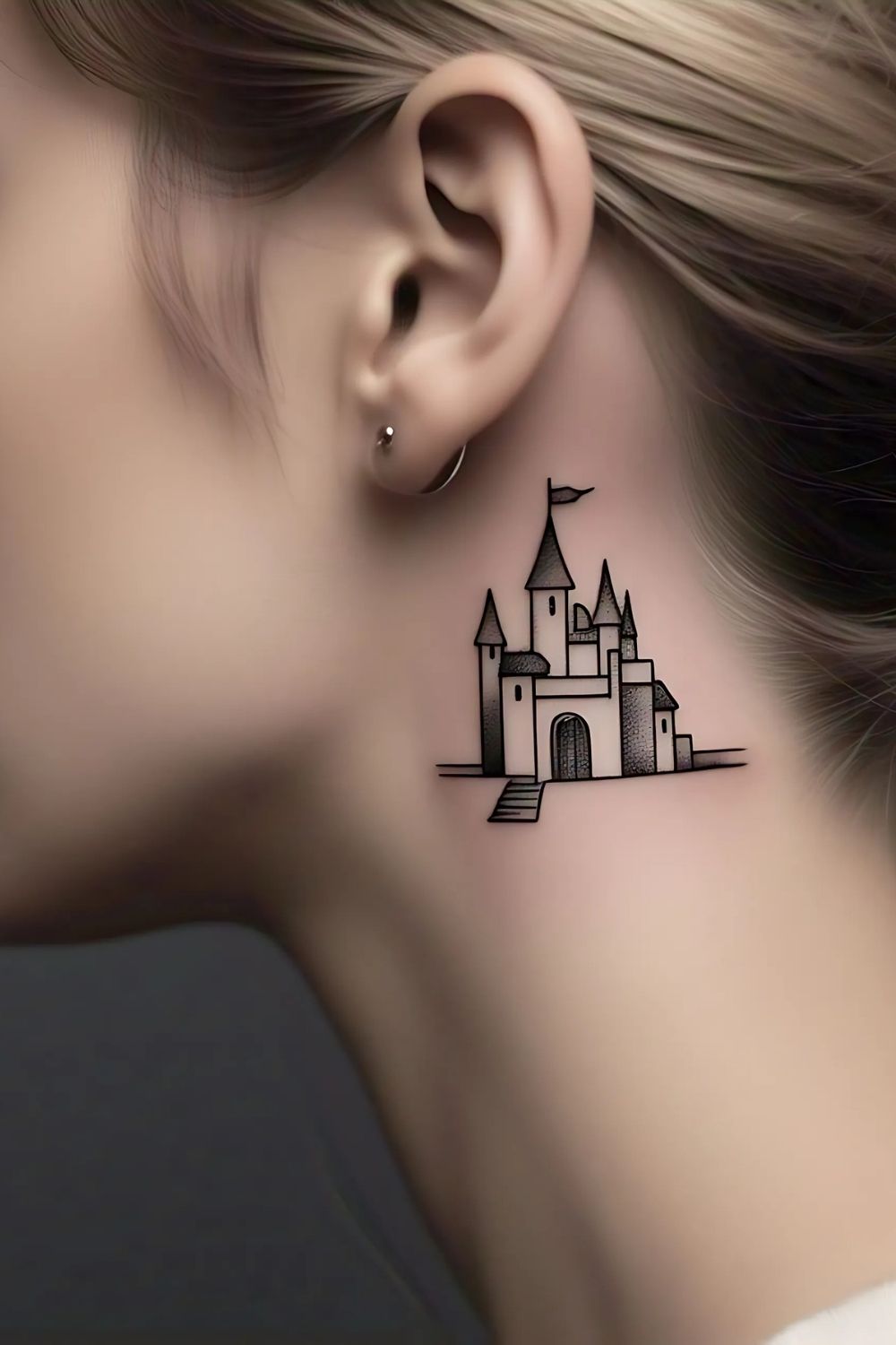 Minimalist Castle Tattoos