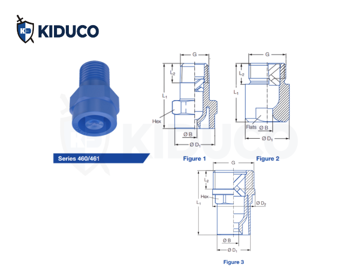 Axial-flow full cone nozzles Series 460/461