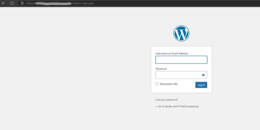 custom login php
