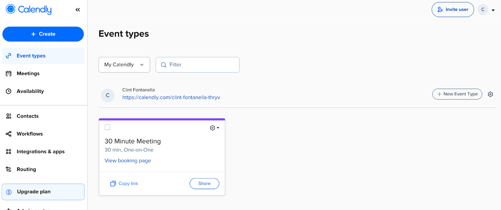 calendly interface for scheduling software for law firms 