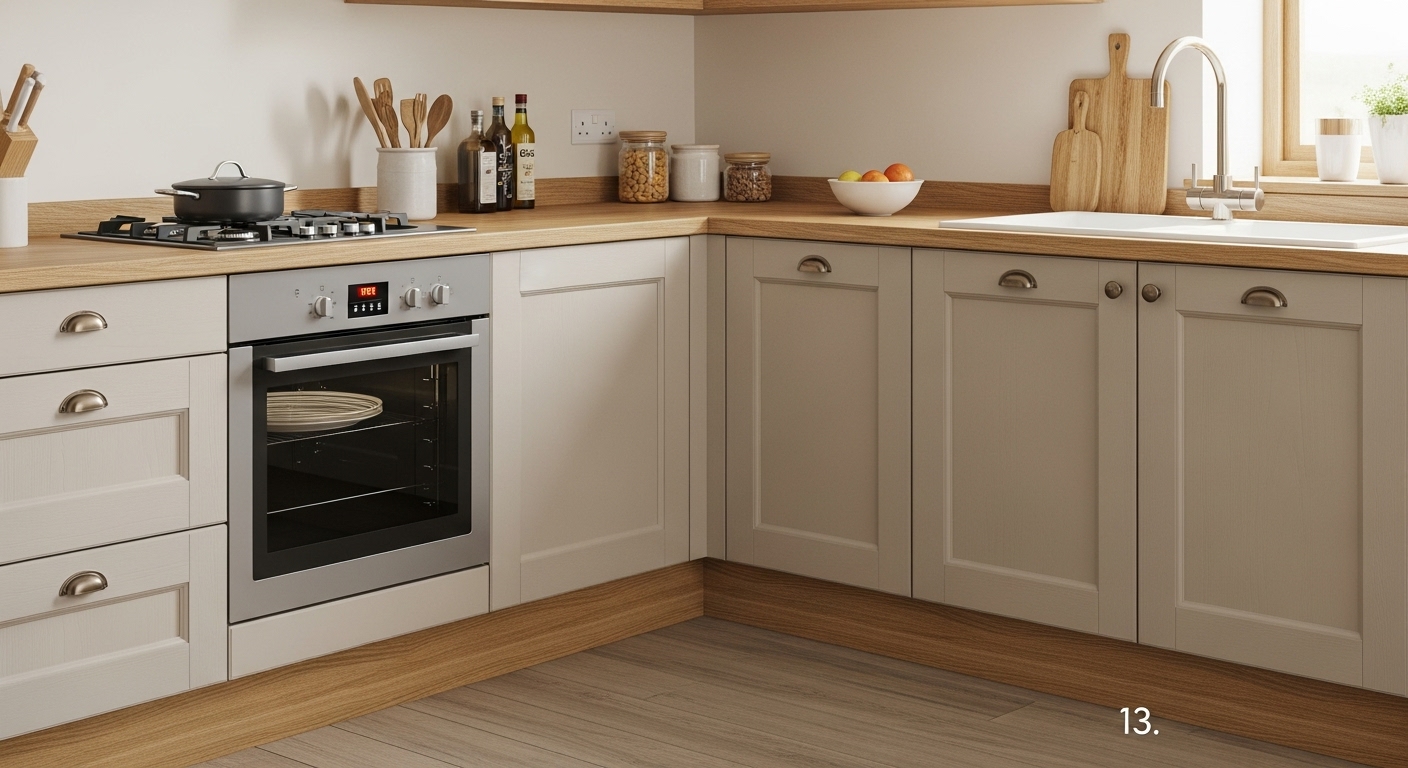 Beige with Wood Accents